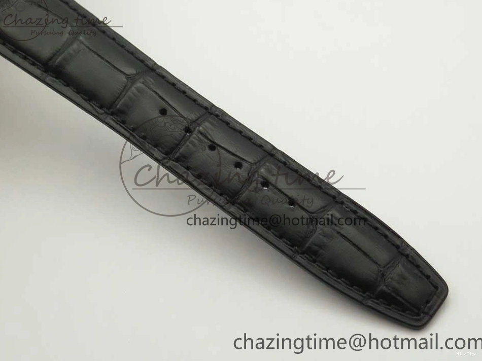 MIROTIME 1220 Portuguese Tourbillon IW5046 RG ZF Best Edition Gray Dial on Black Leather Strap SmoothTexture 7142